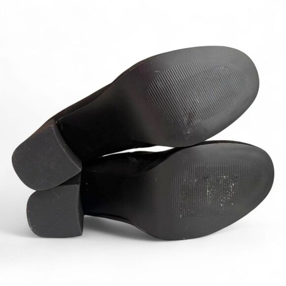 Steve Madden Macayla Black Fabric Upper Platform Block-Heel Booties NEW! Size 11 - Picture 8 of 10